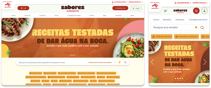 UI Portal Sabores Ajinomoto