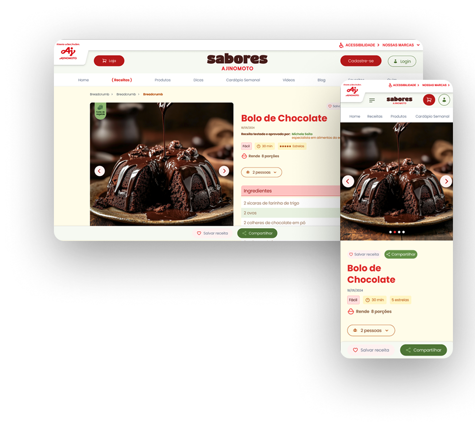 Como otimizar as interações de um portal de receitas
